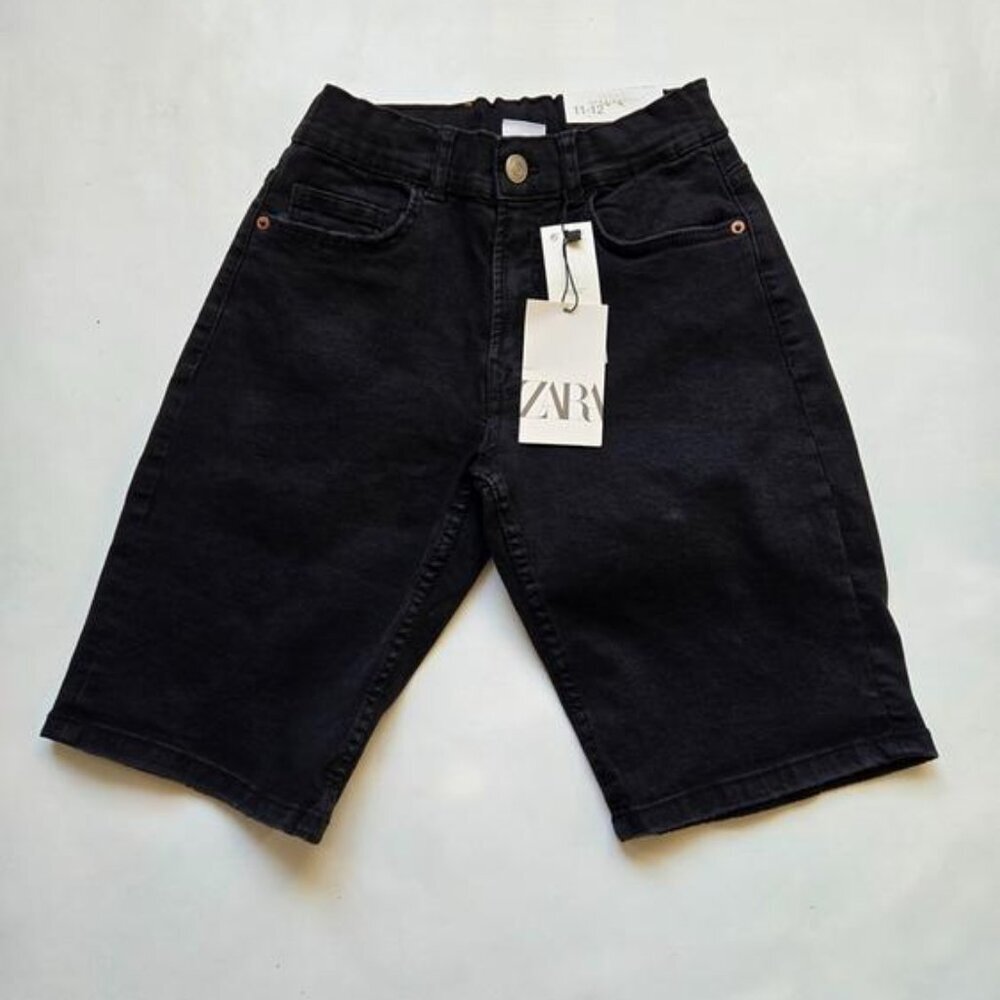 ZARA BOYS STRETCHED DENIM BERMUDA SHORTS NWT SIZE 11-12